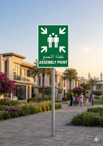 Assembly Point - artwork-vector-pdf-A2 size - English & Arabic